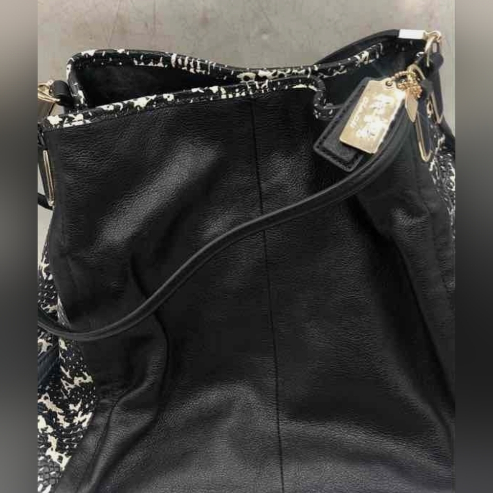 Coach Madison Phoebe Black White Python Animal Pr… - image 8